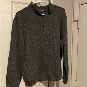 Van Heusen Men's Dark Charcoal Heather Zip-Up Sweater